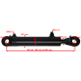 POLSKI SIŁOWNIK HYDRAULICZNY CYLINDER 63x36 SKOK 200 2-STRONNEGO DZIAŁANIA SKRAW-MET